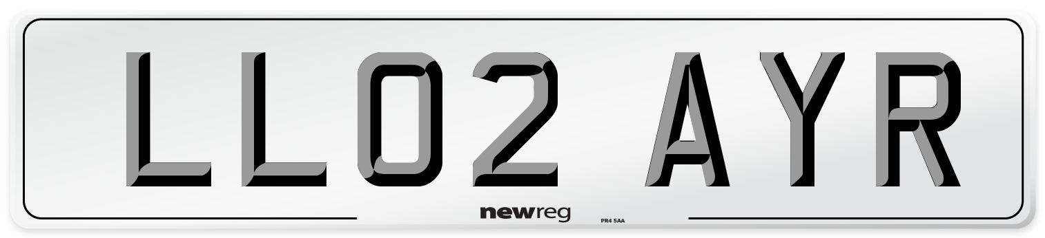 LL02 AYR Number Plate from New Reg